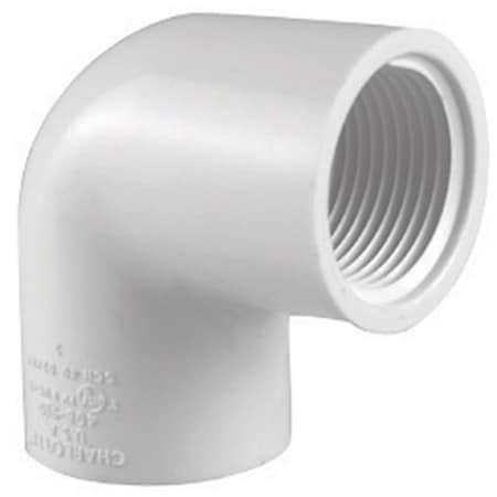 Pinpoint Charlotte Pipe & Foundry PVC023020600 0.5 in. 90 deg 90 PVC Schedule 40 Elbow FPT, 25PK PI148290